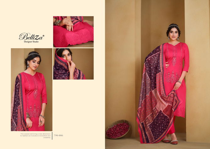 Jashn E Ishq By Belliza Cotton Designer Dress Material Collection
